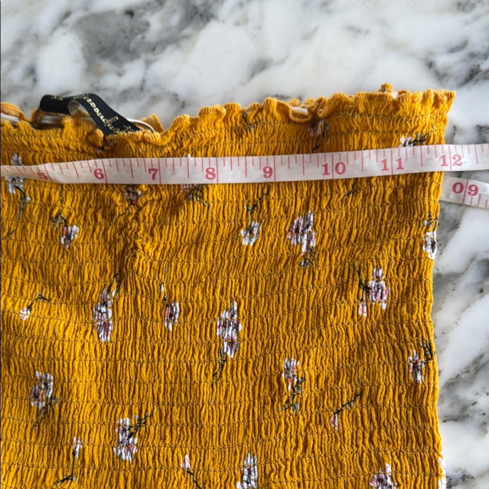 Gypsies & Moondust Yellow Smocked Strapless Sundress Women’s XS - Picture 10 of 13